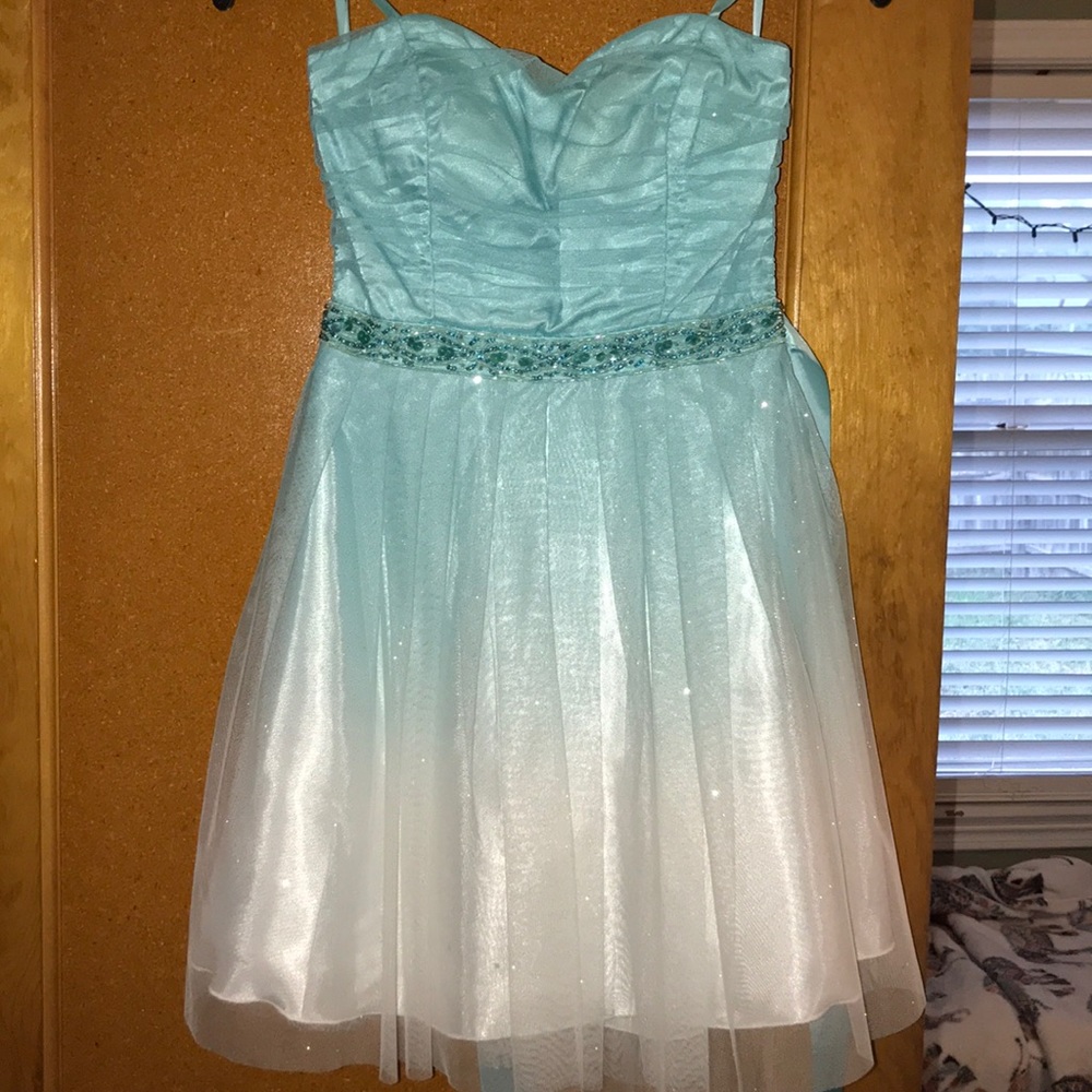 strapless mini dress